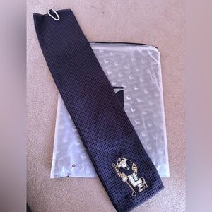 Elegant Black Belt Bag with Gold Accent